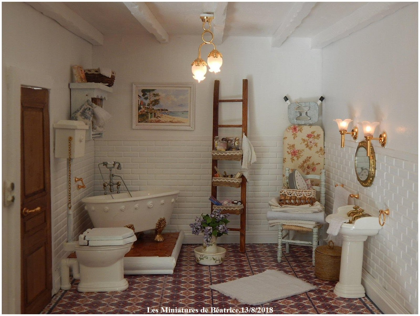 carrelage brillant sol salle de bain