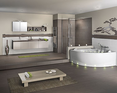 carrelage salle de bain blanc