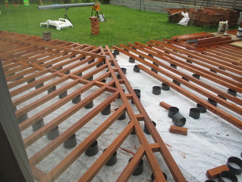 terrasse carrelage sur plot